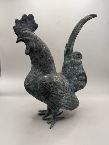 Gallo vintage bronzo fuso - gallo,