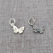 8pz Ciondolo Farfalla Argento