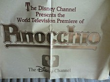 PINOCCHIO 1986 Poster Promozionale Disney Channel Anteprima TV Vintage