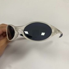 Vintage Oakley Straight Jacket Sunglasses Transparent Frame Black Lenses