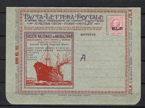 Italia blp 1920 busta - italia,