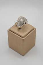 anello Damiani oro bianco e rosa Pavè