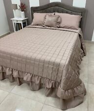 Trapuntino Copriletto Laura Blasi Queen Letto Tinta Unita + Cuscino Arredo