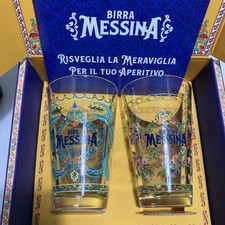 Set 2 Bicchieri Birra Messina