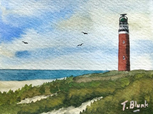 Acquerello originale faro - originale,