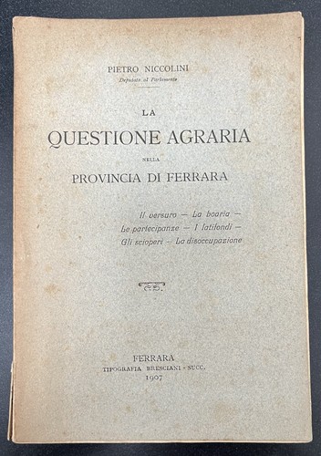 Libro questione agraria - libro,