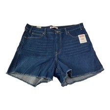 Pantaloncini jeans Levis donna taglia 18 Heritage vita alta 5" pantaloncini super elasticizzati