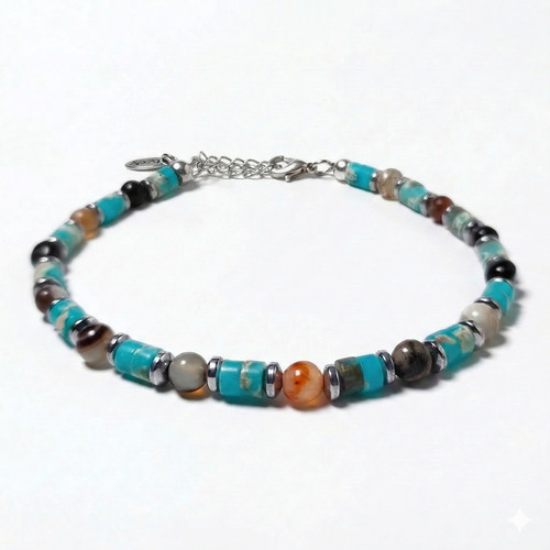 Bracciale uomo con - da, turchese