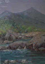 Angiolo Volpe, Fiume Lima, olio su tela, 70x50 cm
