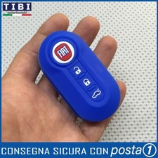 GUSCIO CHIAVE COVER NERA SILICONE FIAT 500 500L GRANDE PUNTO EVO PANDA BRAVO ⭐⭐⭐