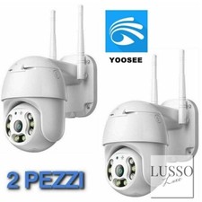 2X TELECAMERA IP CAM PTZ WIFI CAMERA DOME WIRELESS ESTERNO APP YOOSEE MICRO SD