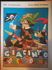 Jacovitti : Giacinto il corsaro dipinto serie Lisca di pesce