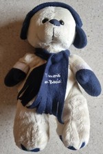 PELUCHE ORSO BACI PERUGINA - 32 CM BEIGE E BLU CON CERNIERA - TI MERITI UN BACIO