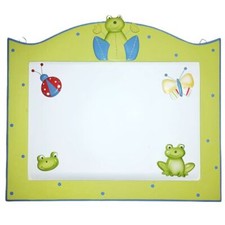 Porta foto magnetico 4 calamite cornice verde da parete per bimbi bambini 31x21