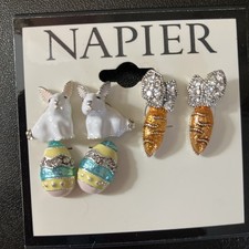 Set trio orecchini Napier tono