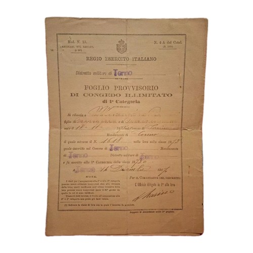 Militaria ww1 foglio - militaria,