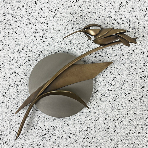 Scultura metallo colibrì - scultura,
