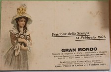 VEGLIONE DELLA STAMPA 14 FEBBRAIO 1901- STILE LIBERTY
