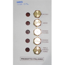 Ugelli iniettori cucina 4 fuochi + forno Smeg Gasfire gas gpl filetto 10 mb