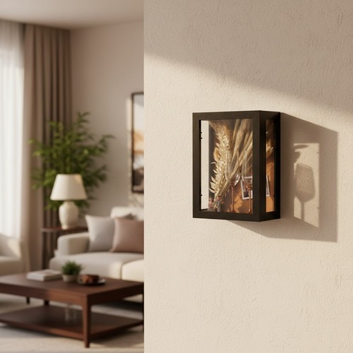 Scatola ombra legno con - in,