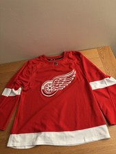 Maglia NHL Detroit Red Wings rossa e bianca Adidas taglia 54 senza giocatore