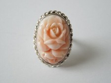 Anello 925 argento - argento, corallo