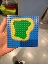 Lego Piastra 16x16 Piatto Isola Acqua 6260 