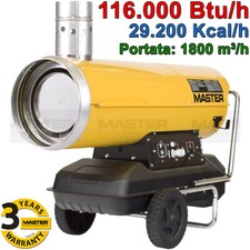 Generatore Aria Calda a Gasolio MASTER Cannone Diesel 34kW 116.000 Btu/h BV 110