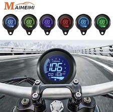 Tachimetro Universale Per Moto 12V Display LCD Digital 7 Colori Contachilometri