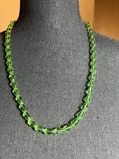 COLLANA CON PERLE A GOCCIA LUNGA 60 CM COLORE VERDE MENTA