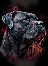 Cane Corso Dogo Canario Pitbull HD Decorazione Vintage POSTER / MAGNETE /STICKER