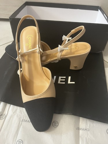 Décolleté slingback beige - décolleté,