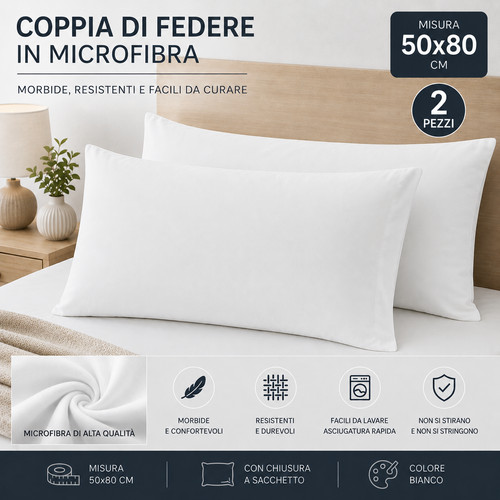 Coppia federe cuscino - coppia,