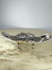 Centrotavola "Jatta" in argento 800 battuto a mano, Italia, anni '80