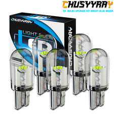 5x BLU T10 194 W5W 501 LED luce laterale targa interna lampadina lampada 12V