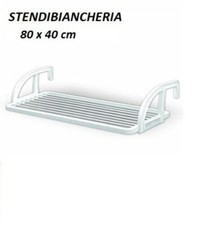 Stendibiancheria balcone stendi biancheria 80x40cm universale made in italy