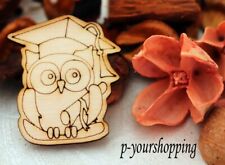 30 Gufo laurea con pergamena tocco personalizzato nome inciso Civetta gufetto