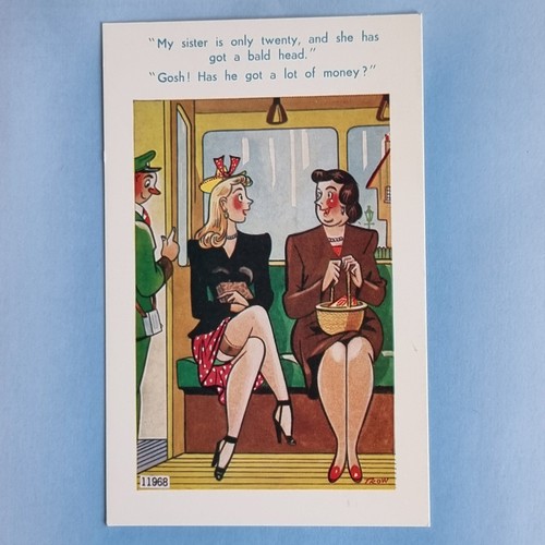Comic postcard c1970 blonde - comic,