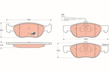 TRW Pastiglie Freno GDB1290 Alfa Romeo 145 (1994->) 1,9 - 77kw 104cv jtd (ar 323