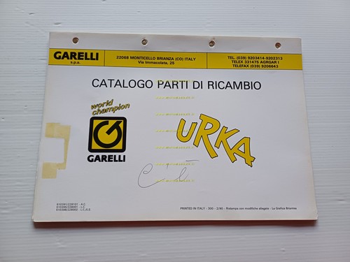 Garelli urka 1990 catalogo - garelli,