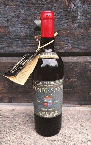 Vintage bottle biondi santi - bottle,