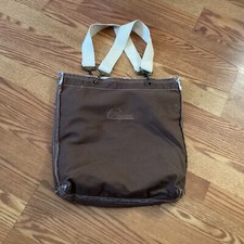 Borsa tote in tela marrone e