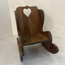 Sedia a dondolo bambola legno