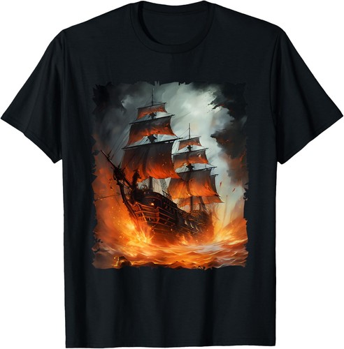 Maglietta colorata nave - , pirata