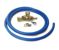 KIT REGOLATORE 2 FASCETTE TUBO GOMMA 8X13MM PER GAS BOMBOLA FORNELLI CUCINE GAS