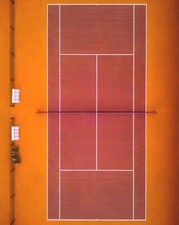 Campo da tennis sportivo