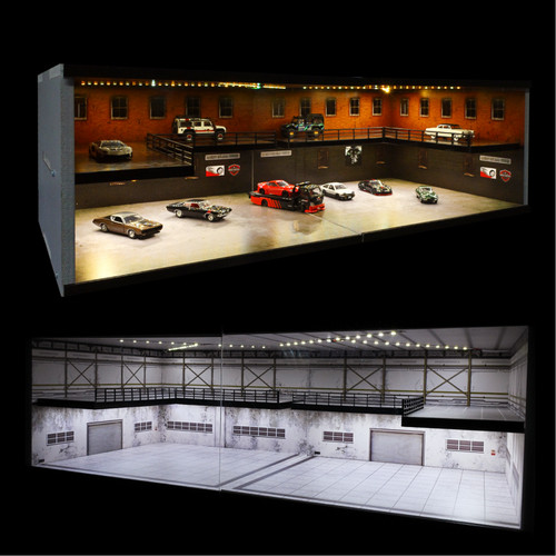 Diorama diecast garage - diorama,