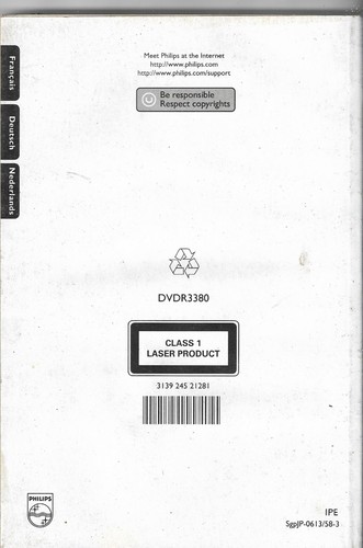 Philips dvdr 3380 registratore - 3380,