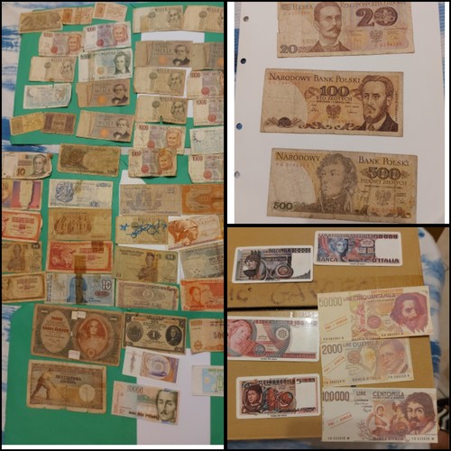 Lotto banconote mondiali - lotto, 53