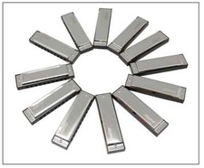 EASTTOP Armonica Diatonica Set di 12 10 Fori Blues Harmonica Lotto Bocca Organo Set